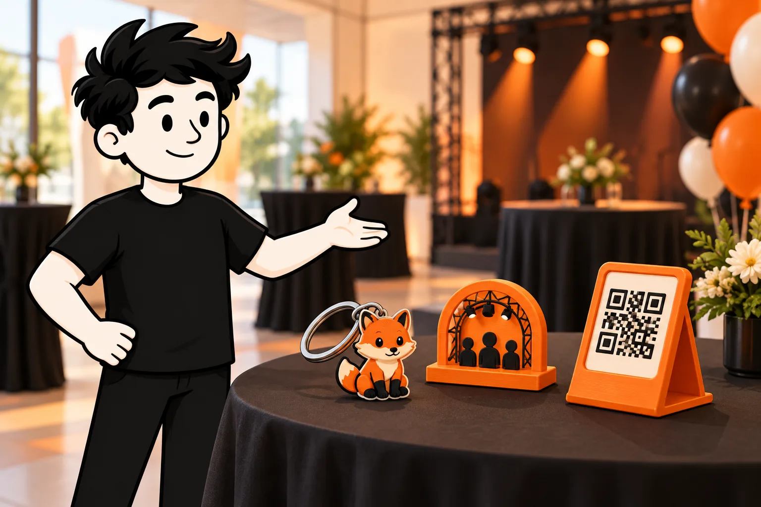 FRED presents several custom products designed for an event agency.