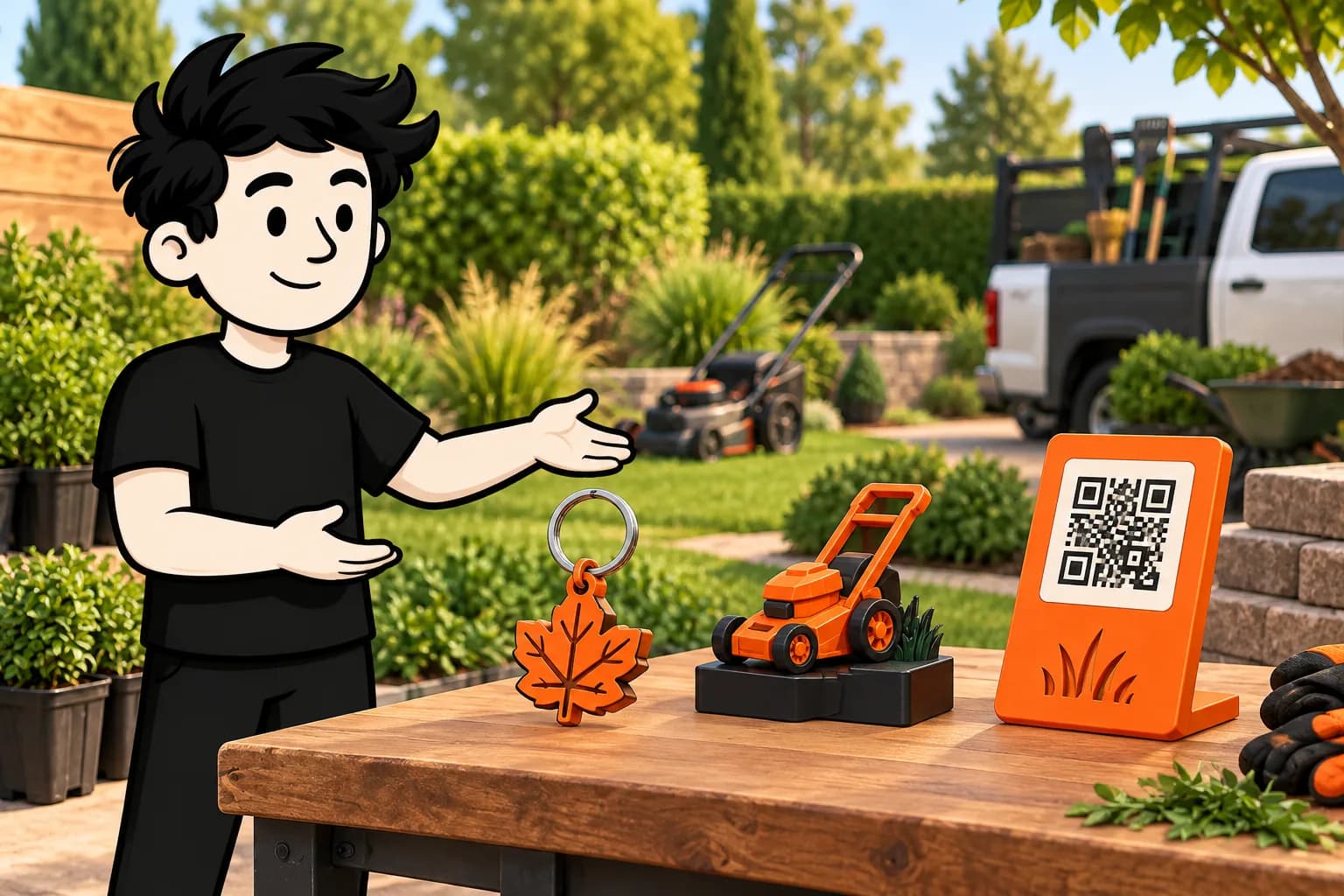 FRED presents several custom products designed for a landscaper.
