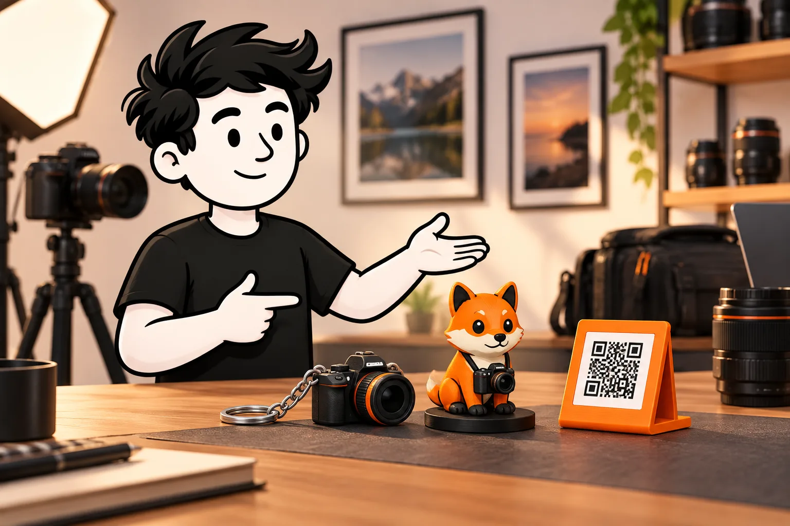 FRED presents several custom products designed for a photographer.